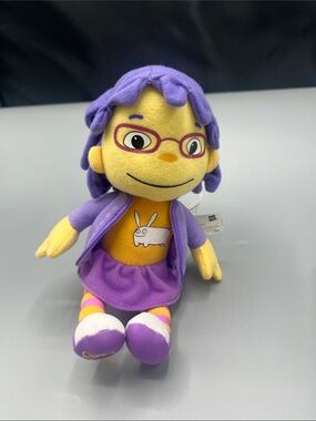 Playskool Sid the Science Kid Gabriela Plush Jim Henson Purple Toy 7 Inch